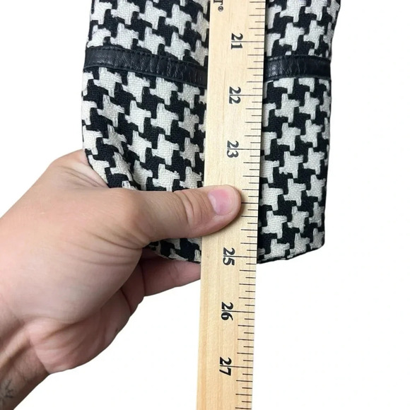 Nordstrom Studio 121 Black and Off White Houndstooth Open Blazer Womens Size 14 - Picture 7 of 8